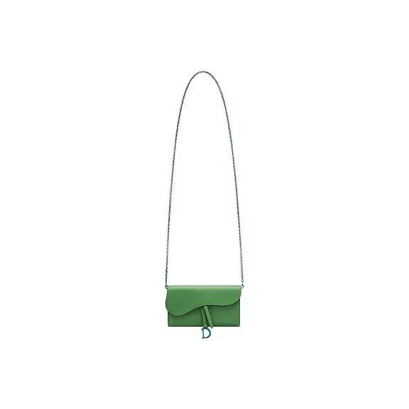 DIOR Sheepskin Wallet Women's Bright Green-1