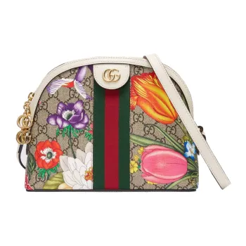 GUCCI Ophidia Canvas With Leather Dome Bag, Shoulder Bag, Crossbody Bag Women's