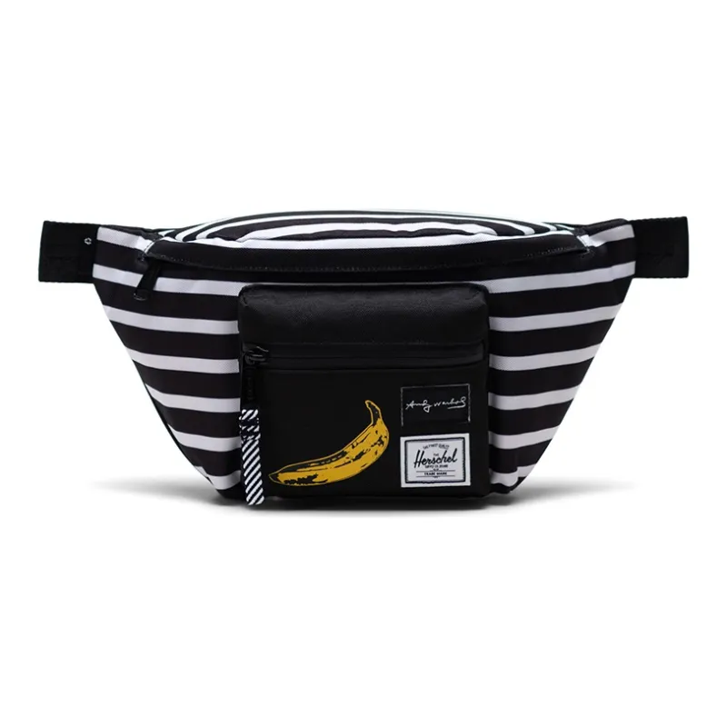 Herschel Andy Warhol Collaboration Polyester Crossbody Bags Fanny Pack Small Size Unisex Black-0