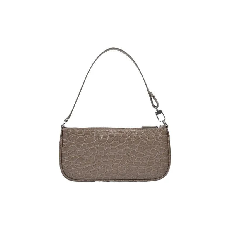 By Far Rachel Leather Shoulder Bag Women's Taupe-2