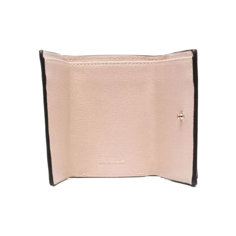 Furla Babylon Leather Wallet Small Size Women's Nude-2