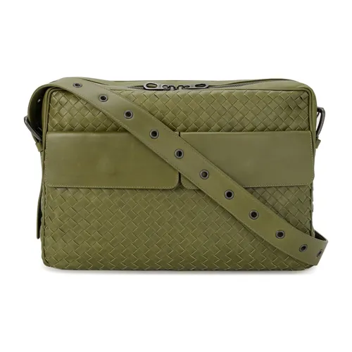 Bottega Veneta Leather Crossbody Bag Men's Green