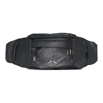Jordan Leather Crossbody Bag, Fanny Pack Unisex Black