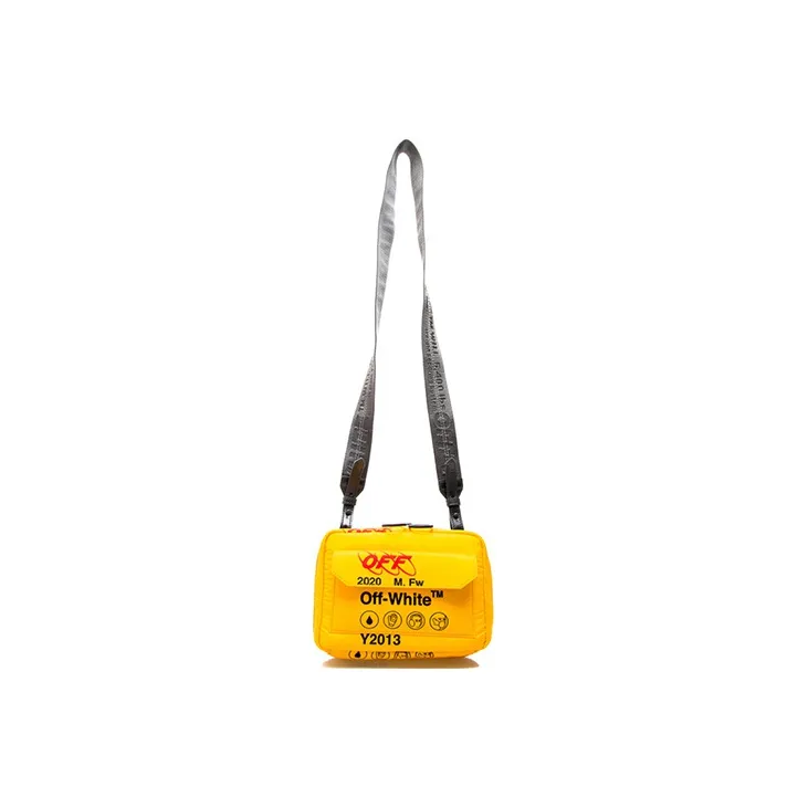 OFF WHITE Polyester Shoulder Bag Crossbody Bag Unisex Yellow-2
