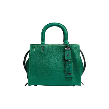 COACH Rogue Chromium Tanned Suede Leather Shoulder Bag, Crossbody Bag, Handbag Medium Size Women's Dark Green