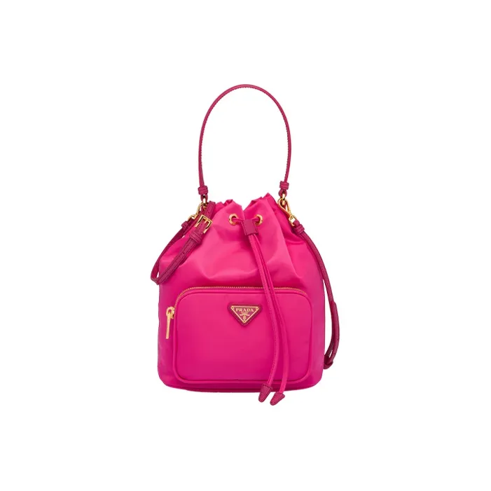 PRADA PRADA Luggage Collection Fabric One Shoulder Handbags Women's Fuchsia-0