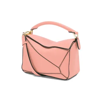 LOEWE Calfskin Geometric Bag Puzzle Bag Shoulder Bag Crossbody Bag Handbag Small Size Women's Pink