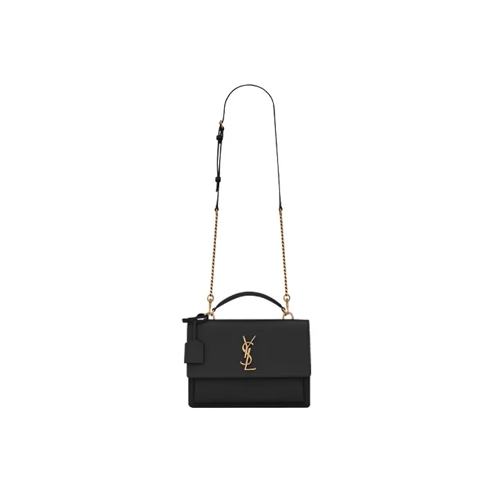 SAINT LAURENT Sunset Top Handle In Smooth Leather Black-2
