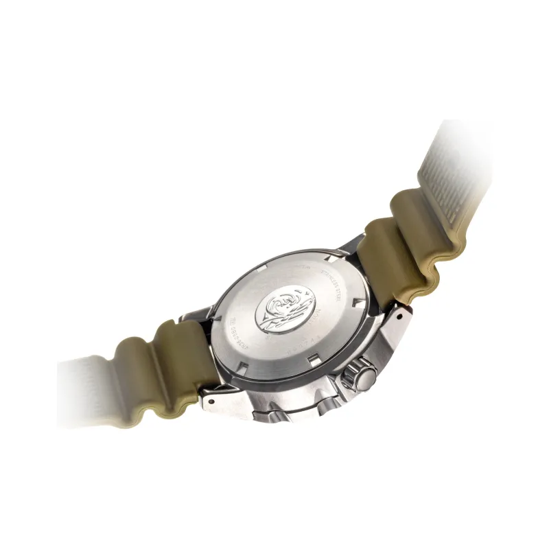 SEIKO Prospe Collection Mechanical Movement Silicone Strap Watch Men's Watches Yellow Watch Dial SRPF35K1-2