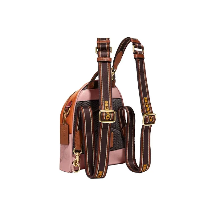 COACH Charter Multicolor Leather Backpack Trumpets Women's Pink Orange-2