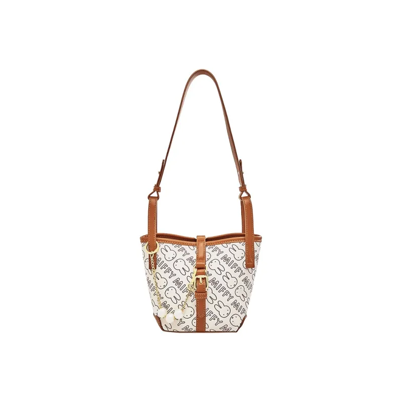 Miffy PU Bucket Bag Handbag Basket Bag Shoulder Bag Women's Brown/Black-1
