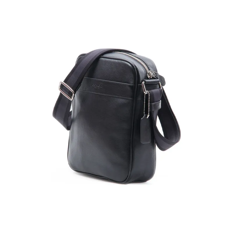 COACH Leather Shoulder Bag, Crossbody Bag Trumpets Men's Black-1
