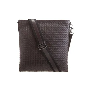 Bottega Veneta Cow Leather Shoulder Bag, Crossbody Bag Regular Men's Coffee