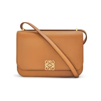 LOEWE Goya Silk Cow Leather Small Square Bag Shoulder Bag, Crossbody Bag Medium Size Women's Desert Warm Tone