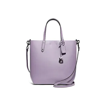COACH Central Cow Leather Tote Bag Shopping Bag Crossbody Bags Handbags Medium Size Women's Haze Purple Color