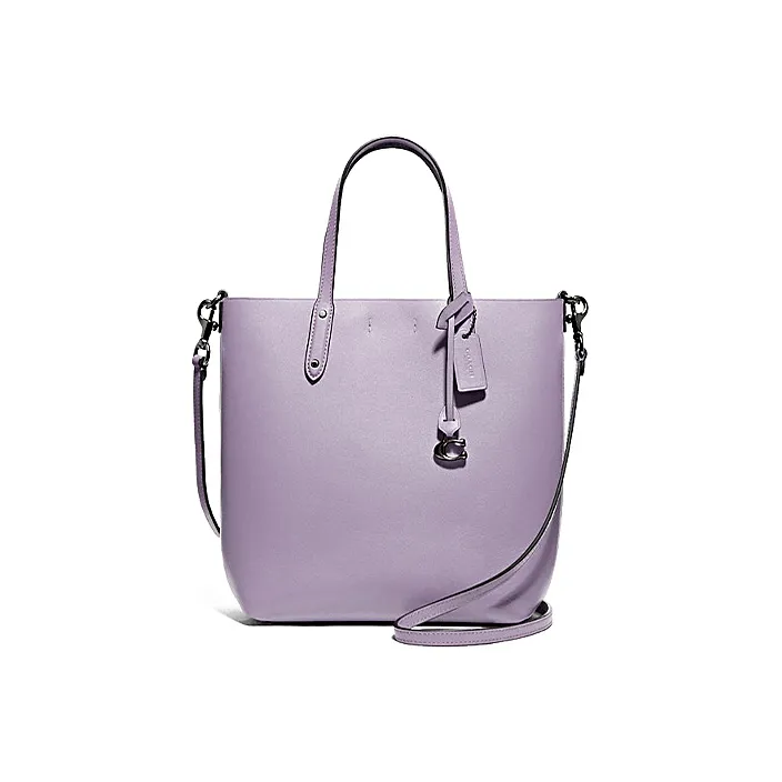 COACH Central Cow Leather Tote Bag Shopping Bag Crossbody Bags Handbags Medium Size Women's Haze Purple Color-0