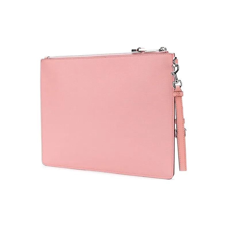 MOSCHINO Polyester Laptop Bag Clutch Large Size Unisex Pink-1