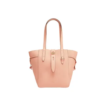 Furla Net Collection Grain Calfskin Handbag Medium Size Women's Orange Pink