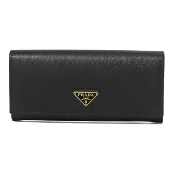 PRADA Leather Wallet Unisex Black