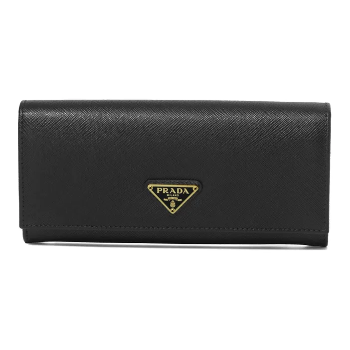 PRADA Leather Wallet Unisex Black-0