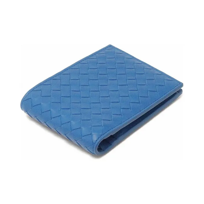 Bottega Veneta Leather Wallet Women's Blue-1