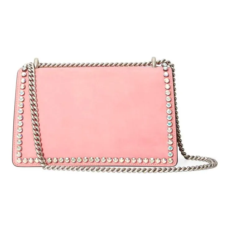GUCCI Dionysus Suede Chain Bag Shoulder Bag Crossbody Bag Handbag Small Size Women's Pink/Candy Color-2