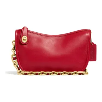 COACH Swinger Cow Leather Crossbody Handbags Small Size Women's Red