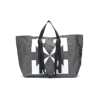 OFF WHITE PVC Handbags Shoulder Bags Men's Gray White