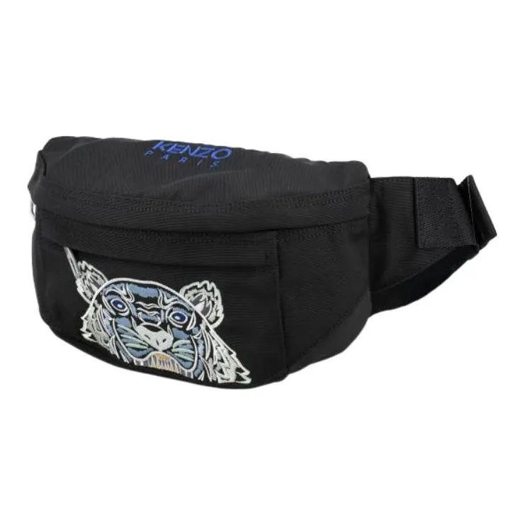 KENZO Embroidered Tiger Bum Bag Black/Light Blue-4