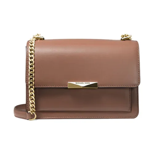 MICHAEL KORS Jade Leather Crossbody Bag Shoulder Bag Large Size Women's Deep Dusty Pink