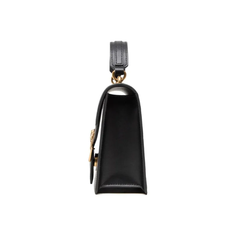 PINKO SIMPLY Leather Crossbody Bag Mini Women's Black/Black Gold-2