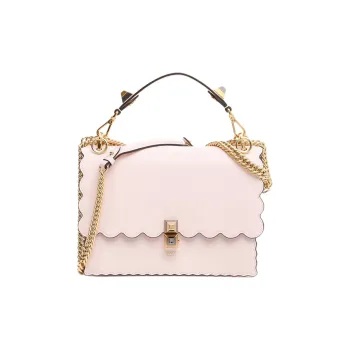FENDI Kan I Leather Handbag Shoulder Bag Crossbody Bag Women's Light Pink/Candy Color