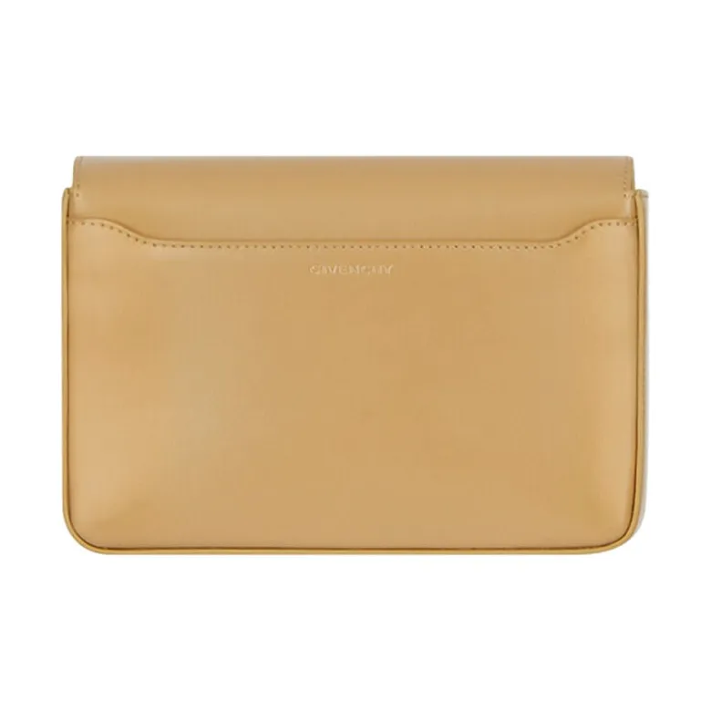 GIVENCHY 4G Cow Leather Shoulder Bag Crossbody Bag Medium Size Women's Beige-4