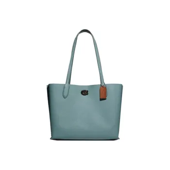 COACH Willow Canvas Tote Bag Shopping Bag Shoulder Bag Handbag Women's Haze Blue