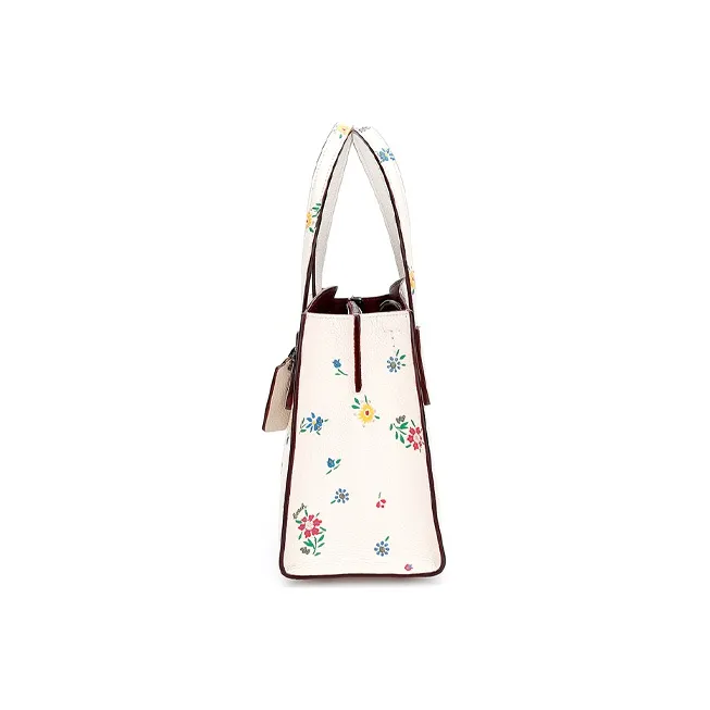 COACH Charlie Leather Handbag Shoulder Bag Crossbody Bag Large Size Women's White-2