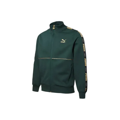 PUMA Luxe String Mark Jackets Men Green