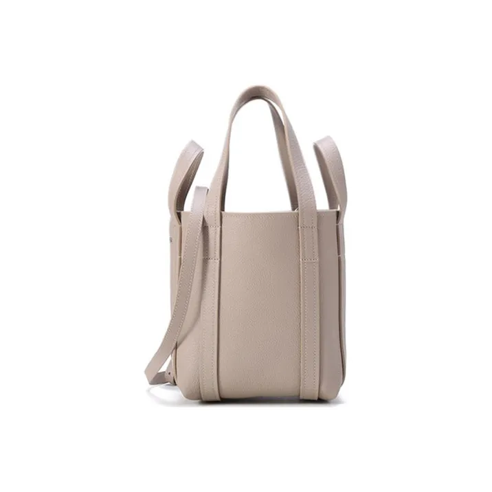 Balenciaga Cow Leather Tote Bag Shopping Bag Portable Crossbody Bag Shoulder Bag Regular Women's Taupe-5
