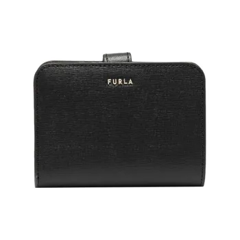 Furla Babylon Leather Wallet Small Size Women's Black