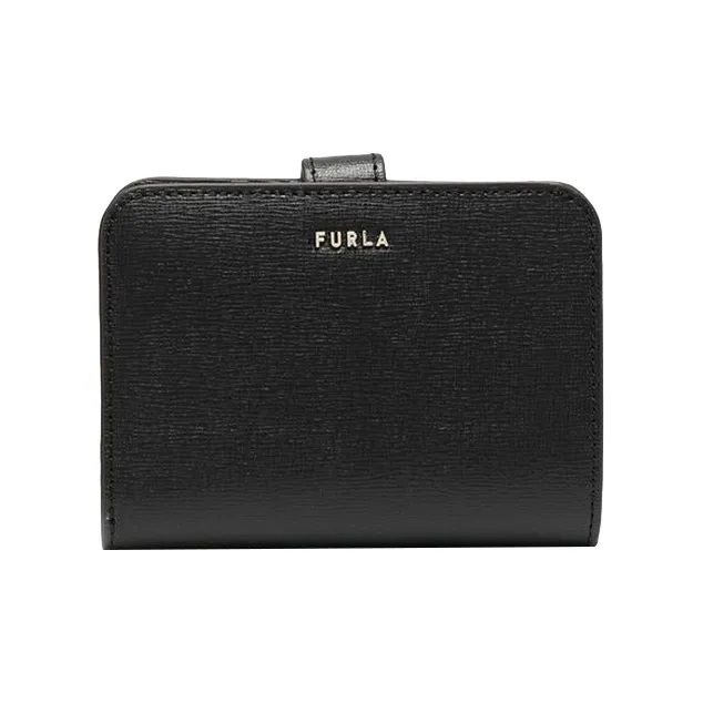 Furla Babylon Leather Wallet Small Size Women's Black-0