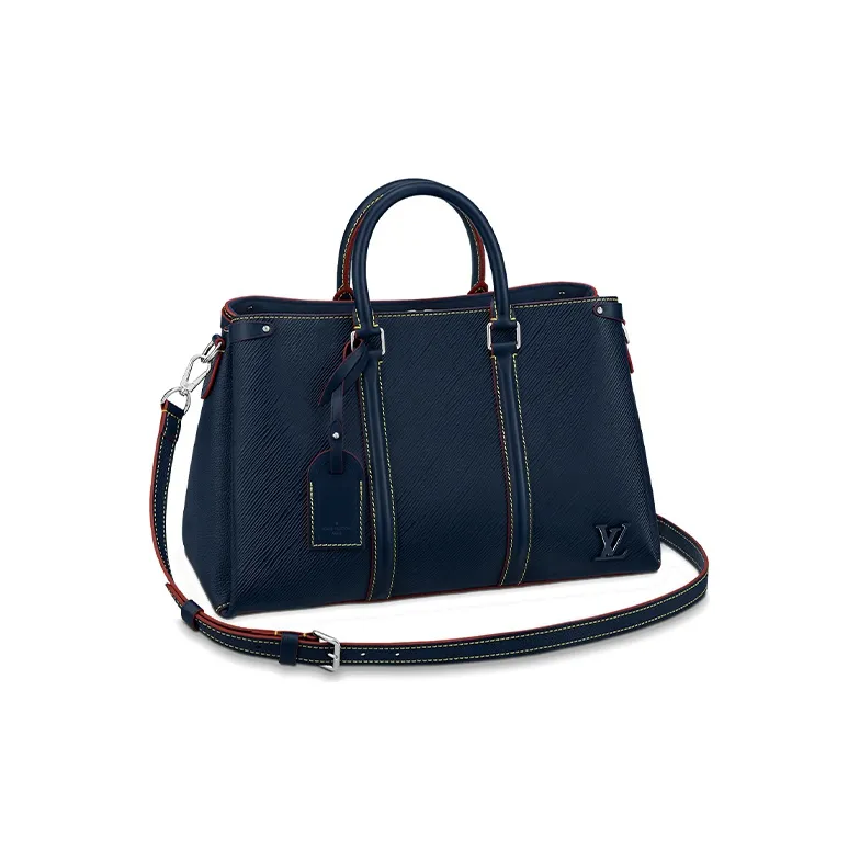 LOUIS VUITTON Soufflot Epi Leather One Shoulder Handbags Medium Size Women's Bright Blue-0