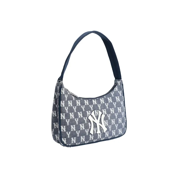 MLB Monogram Collection Polyester Shoulder Bag Mahjong Handbags Regular Unisex Marine Blue-3