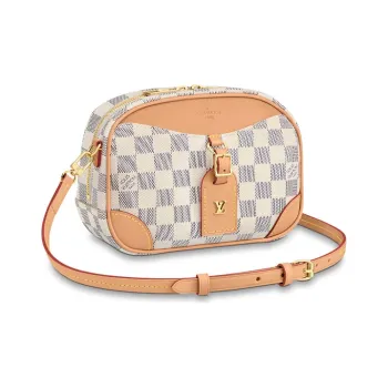 LOUIS VUITTON Deauville Coated Canvas With Leather Trim Jeanie Bag Shoulder Bag Crossbody Bag Mini Women's Plaid
