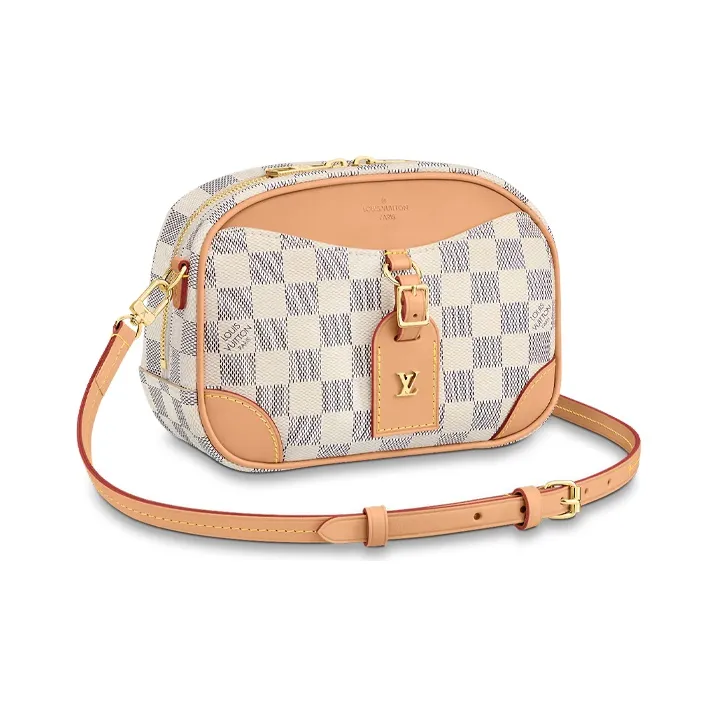 LOUIS VUITTON Deauville Coated Canvas With Leather Trim Jeanie Bag Shoulder Bag Crossbody Bag Mini Women's Plaid-0
