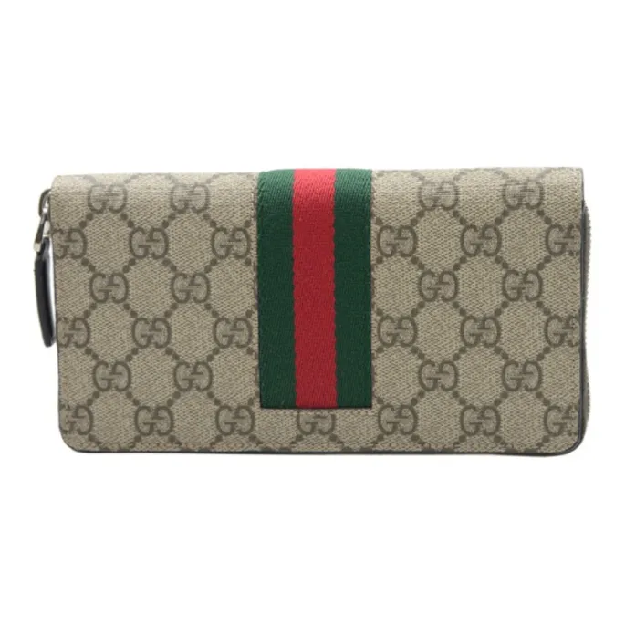 GUCCI Canvas With Leather Canvas Bag Wallet Regular Men's Light Brown-1