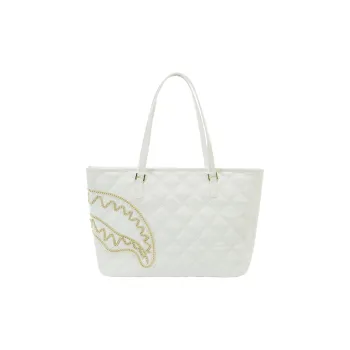 SPRAYGROUND PU Tote Bag, Shopping Bag, Handbag Medium Size Women's White