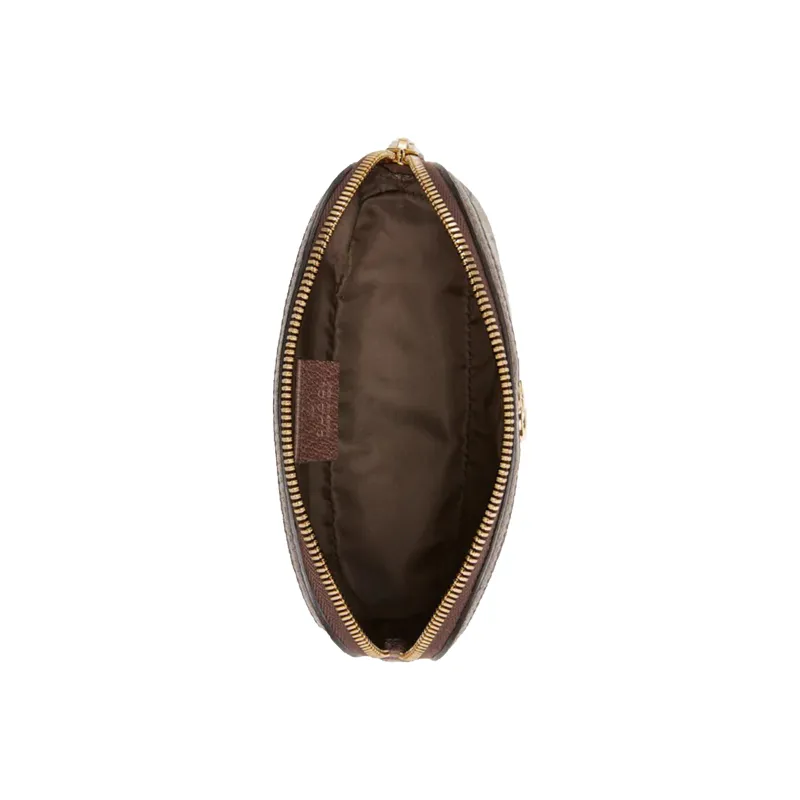 GUCCI Ophidia Canvas With Leather Clutch, Toiletry Bag, Makeup Bag Tubas Women's Ebony/Brown-3