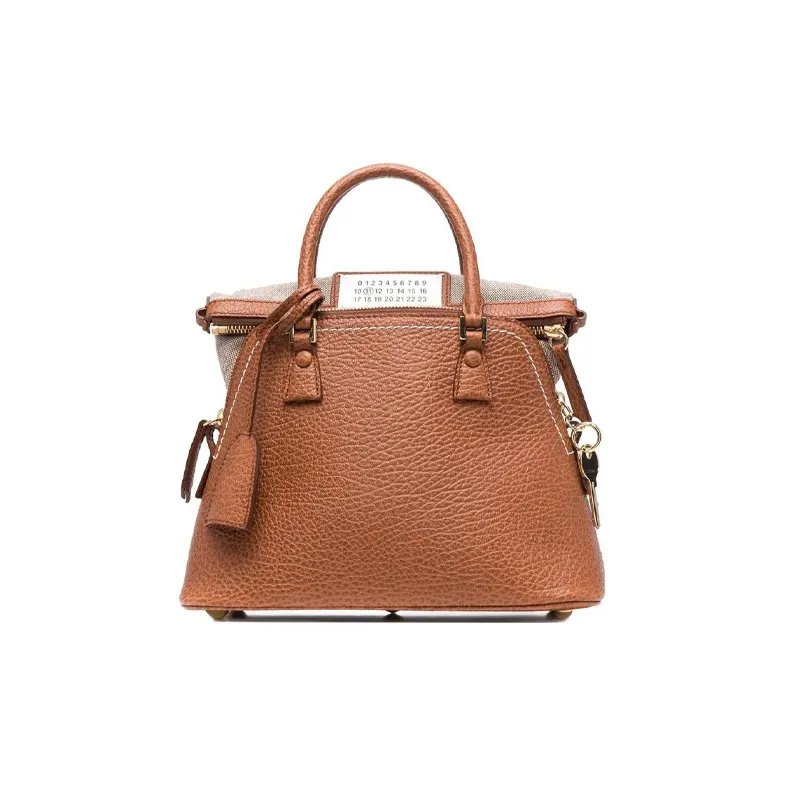 Maison Margiela Calfskin Handbag Women's Brown-2
