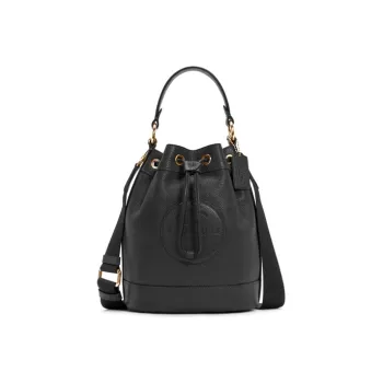 COACH Leather Bucket Bag, Shoulder Bag, Crossbody Bag, Handbag Small Size Women's Black