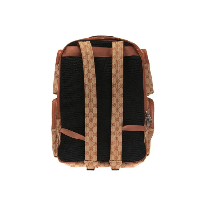 GUCCI LA Angels Los Angeles Angel Collaboration Canvas With Leather Backpack Regular Unisex Ebony/Brown-1