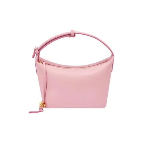 LOEWE Cubi Nappa Calfskin Lunch Box Bag Handbag Small Size Women's Pink